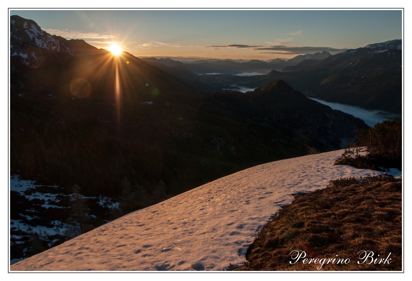 21 Totes Gebirge, Grosser Priel, východ slunce